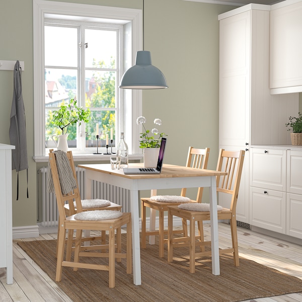 IKEA PINNTORP table, 49 1/4x29 1/2 in Light Brown Stained / White Stained, Ikea Ireland | 4015TSWOG