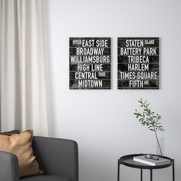 IKEA PJÄTTERYD picture, 15 ¾x19 ¾ in, 2 pack Nyc Travels, Ikea Ireland | 9846CEMBS