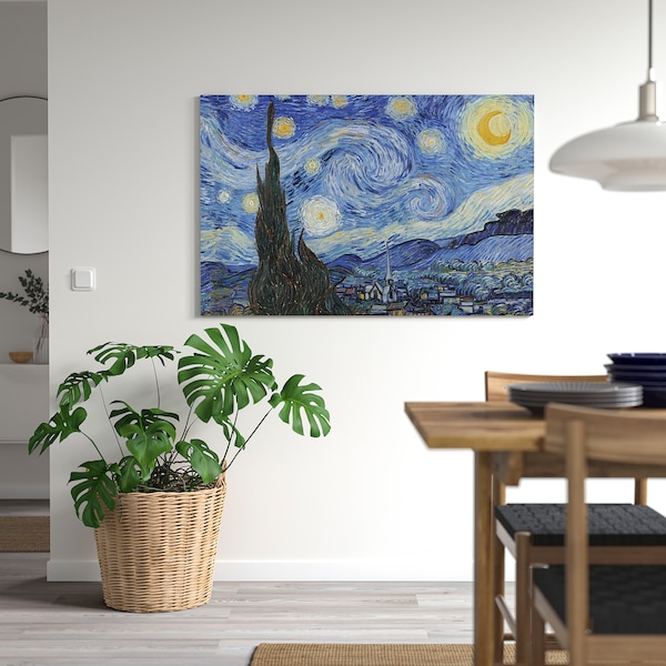 IKEA PJÄTTERYD picture, The Starry Night, June 1889, 46 ½x30 ¾ in, Ikea Ireland | 0437TDOMR