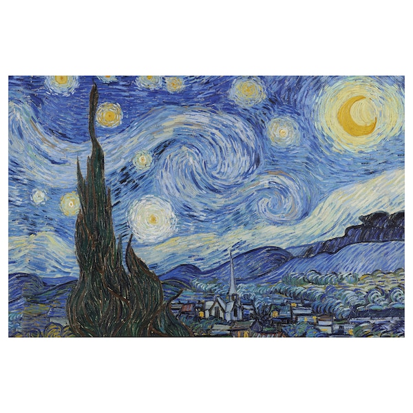 IKEA PJÄTTERYD picture, The Starry Night, June 1889, 46 ½x30 ¾ in, Ikea Ireland | 0437TDOMR