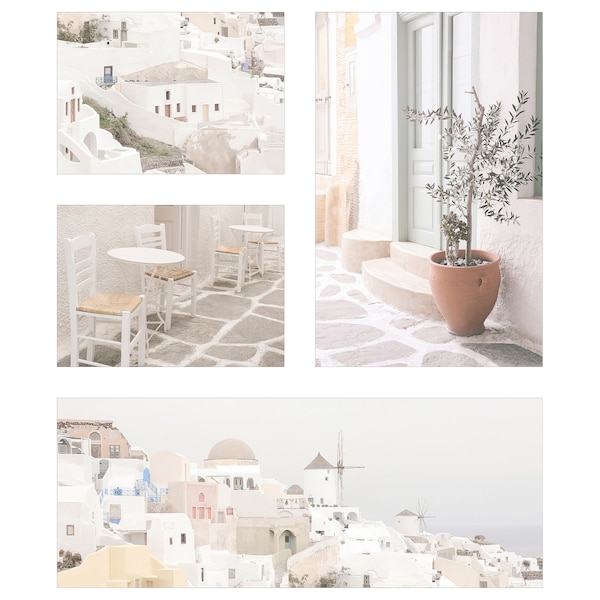 IKEA PJÄTTERYD picture, set of 4, village vista, Ikea Ireland | 9721GTSDL