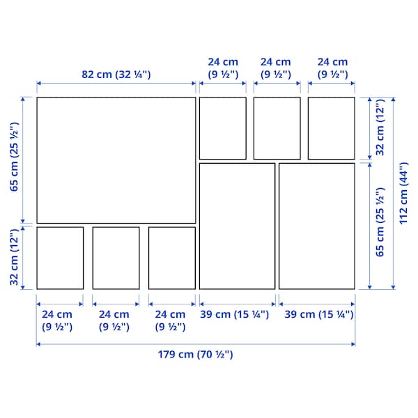 IKEA PJÄTTERYD picture, set of 9, in nature, 70 ½x44 in, Ikea Ireland | 0685TUZPS