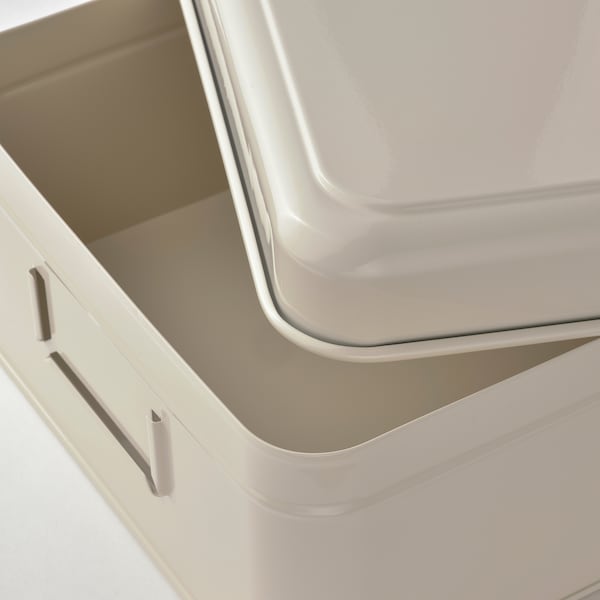 IKEA PLOGFÅRA storage box with lid, set of 2, light beige, Ikea Ireland | 9541ZVBJA