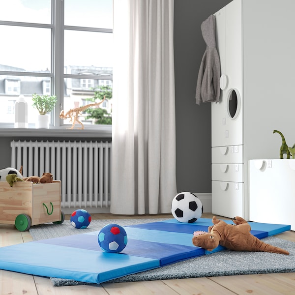 IKEA PLUFSIG folding gym mat, 30 3/4x72 7/8 in Blue, Ikea Ireland | 5029CLYOV