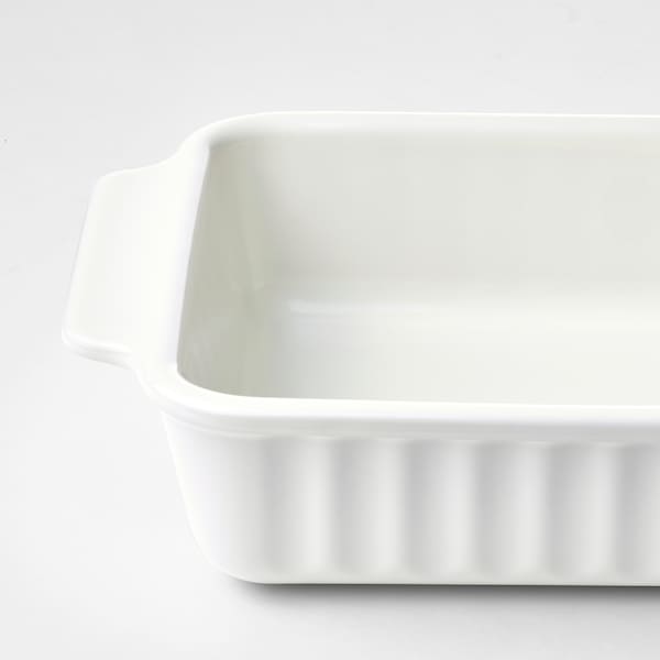 IKEA POETISK baking dish, off-white, 12x8 in, Ikea Ireland | 1573JEGVC