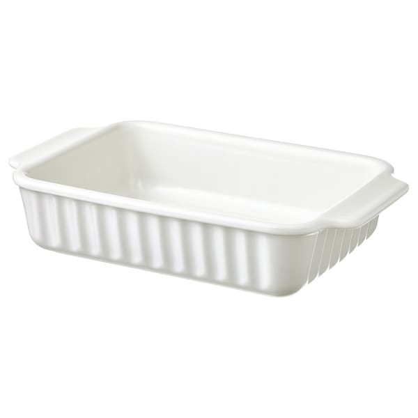 IKEA POETISK baking dish, off-white, 12x8 in, Ikea Ireland | 1573JEGVC