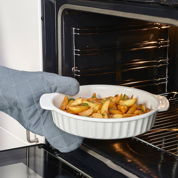 IKEA POETISK baking dish, oval/off-white, 13x8 in, Ikea Ireland | 5283OZWSQ