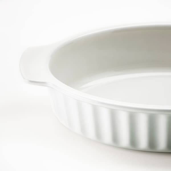 IKEA POETISK baking dish, oval/off-white, 13x8 in, Ikea Ireland | 5283OZWSQ