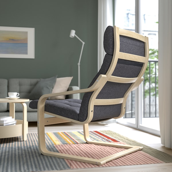 IKEA POÄNG armchair Birch Veneer / Gunnared Dark Gray, Ikea Ireland | 9328BYKPS