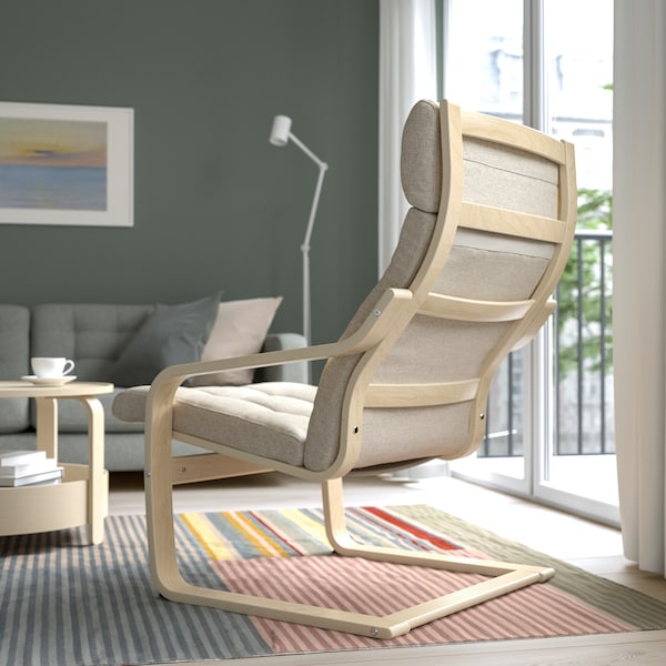 IKEA POÄNG armchair Birch Veneer / Gunnared Beige, Ikea Ireland | 3785RNLFE
