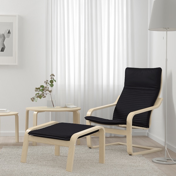 IKEA POÄNG armchair Birch Veneer / Knisa Black, Ikea Ireland | 7563VNKLM