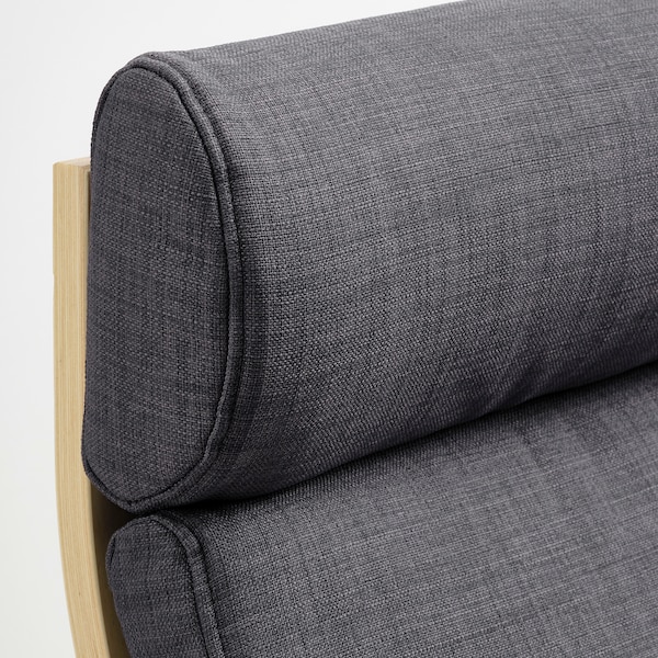 IKEA POÄNG armchair Birch Veneer / Skiftebo Dark Gray, Ikea Ireland | 0695LDVOB