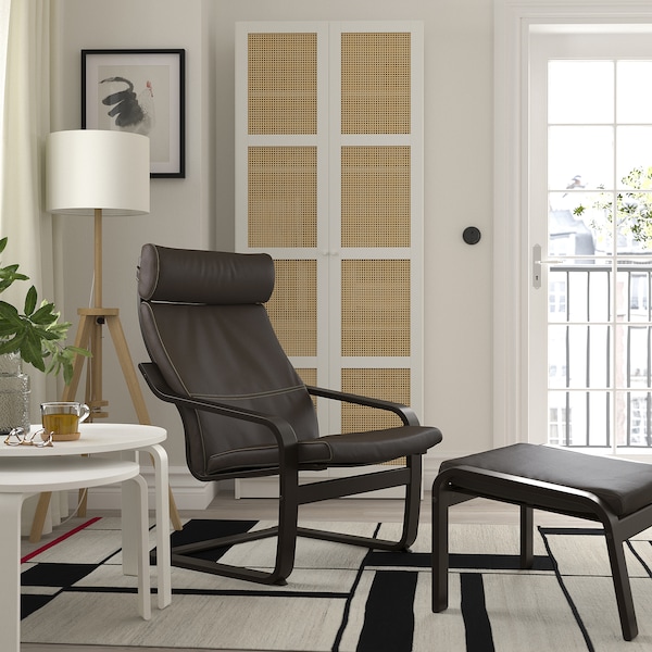 IKEA POÄNG armchair Black / Brown / Glose Dark Brown, Ikea Ireland | 9725JRMKY