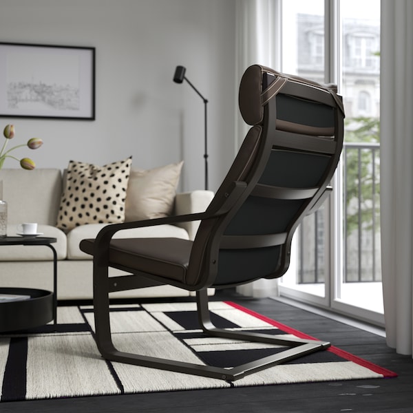 IKEA POÄNG armchair Black / Brown / Glose Dark Brown, Ikea Ireland | 9725JRMKY