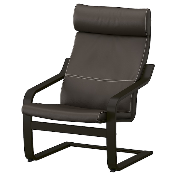 IKEA POÄNG armchair Black / Brown / Glose Dark Brown, Ikea Ireland | 9725JRMKY