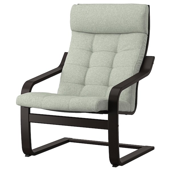 IKEA POÄNG armchair Black / Brown / Gunnared Light Green, Ikea Ireland | 5687FCEVD