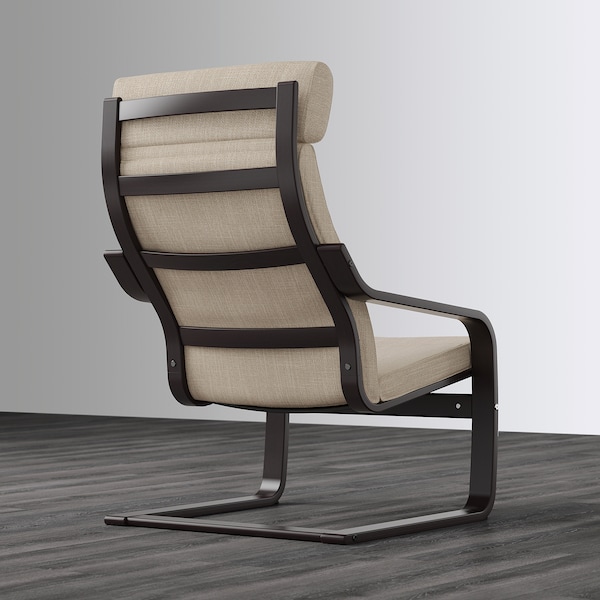 IKEA POÄNG armchair Black / Brown / Hillared Beige, Ikea Ireland | 4859XFIHM
