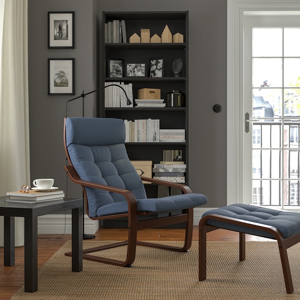 IKEA POÄNG armchair Brown / Gunnared Blue, Ikea Ireland | 9405RSUCF