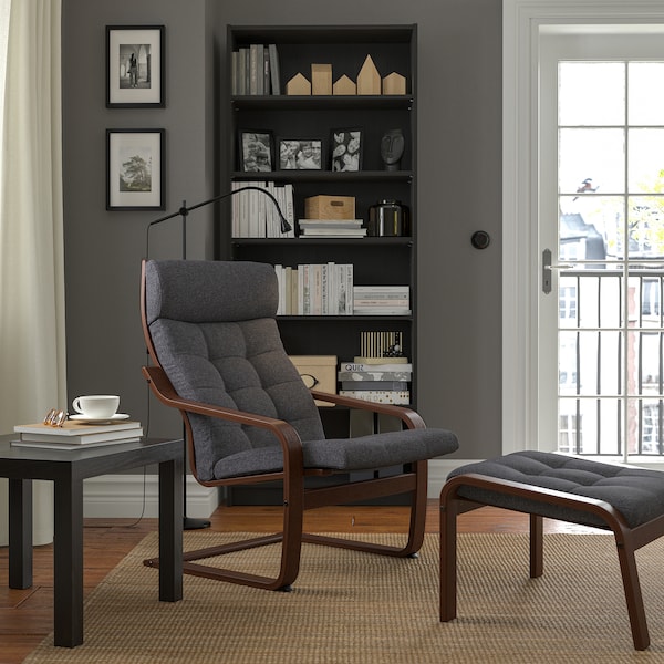 IKEA POÄNG armchair Brown / Gunnared Dark Gray, Ikea Ireland | 1863PEXLU