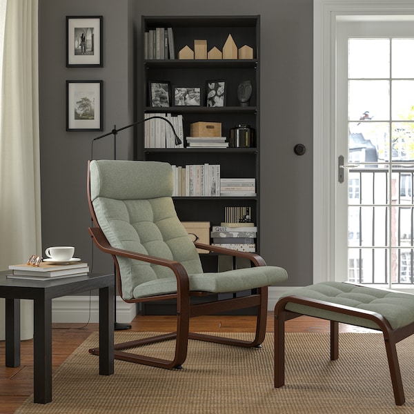 IKEA POÄNG armchair Brown / Gunnared Light Green, Ikea Ireland | 9752ZNQWF