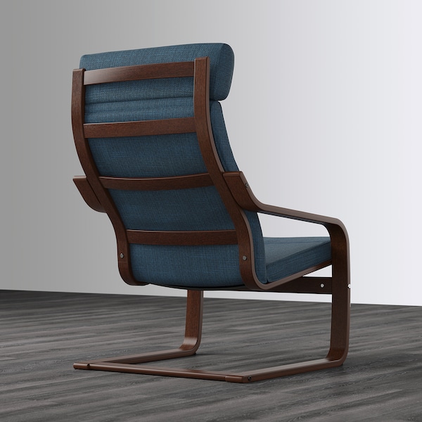 IKEA POÄNG armchair Brown / Hillared Dark Blue, Ikea Ireland | 5248QOXNW