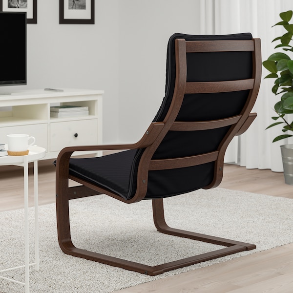 IKEA POÄNG armchair Brown / Knisa Black, Ikea Ireland | 0134RZYWC