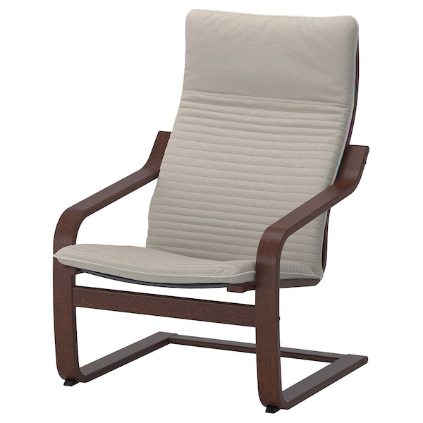 IKEA POÄNG armchair Brown / Knisa Light Beige, Ikea Ireland | 9375RFBKI