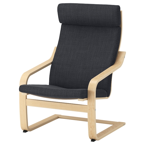 IKEA POÄNG armchair and ottoman Birch Veneer / Hillared Anthracite, Ikea Ireland | 5027CHYBX