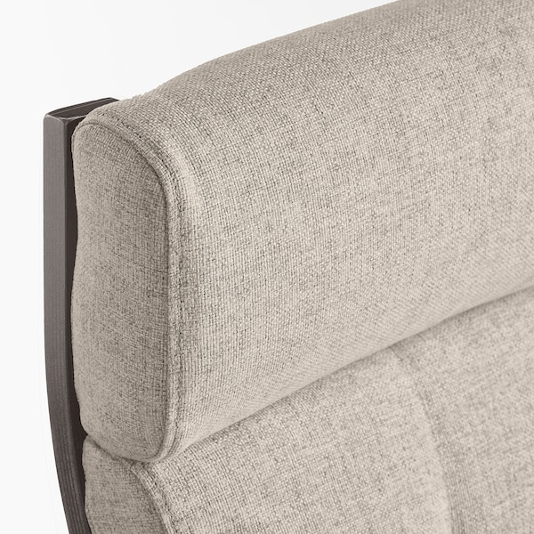 IKEA POÄNG armchair and ottoman Black / Brown / Gunnared Beige, Ikea Ireland | 2067ENPAG