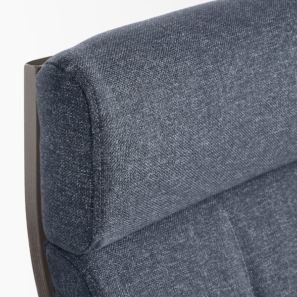 IKEA POÄNG armchair and ottoman Black / Brown / Gunnared Blue, Ikea Ireland | 1309DUCBK