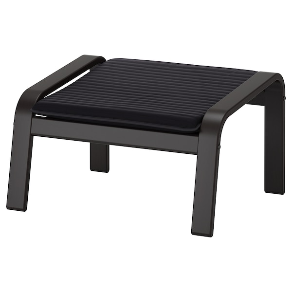 IKEA POÄNG armchair and ottoman Black / Brown / Knisa Black, Ikea Ireland | 9012DYBQO