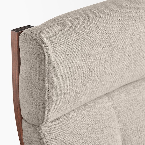 IKEA POÄNG armchair and ottoman Brown / Gunnared Beige, Ikea Ireland | 0536VUMHW