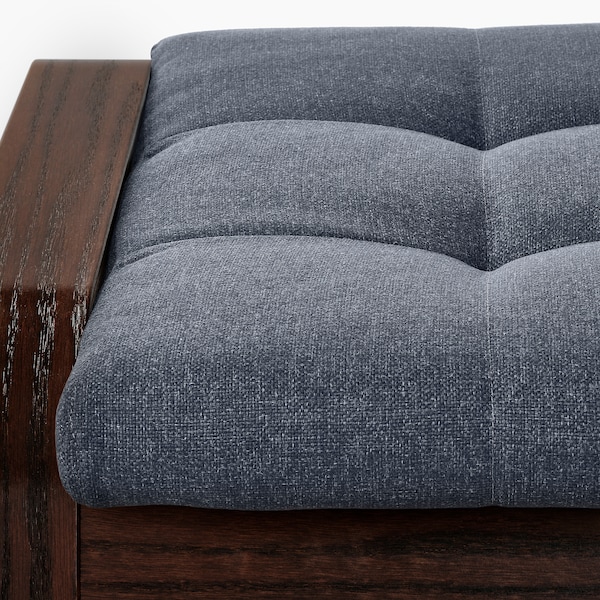 IKEA POÄNG armchair and ottoman Brown / Gunnared Blue, Ikea Ireland | 2794RFHPO