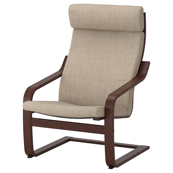 IKEA POÄNG armchair and ottoman Brown / Hillared Beige, Ikea Ireland | 5760PXICS