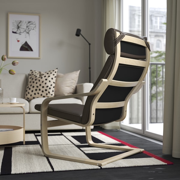 IKEA POÄNG armchair, birch veneer/Glose dark brown Birch Veneer / Glose Dark Brown, Ikea Ireland | 7634AZGQL
