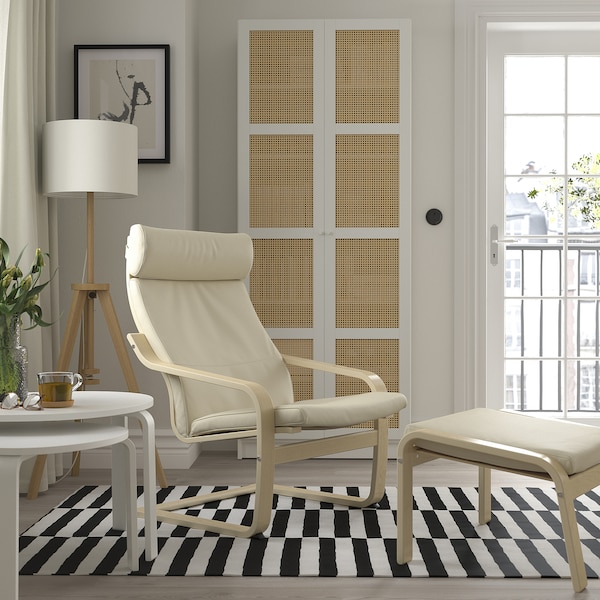 IKEA POÄNG armchair, birch veneer/Glose off-white Birch Veneer / Glose Off White, Ikea Ireland | 0645RXMDY