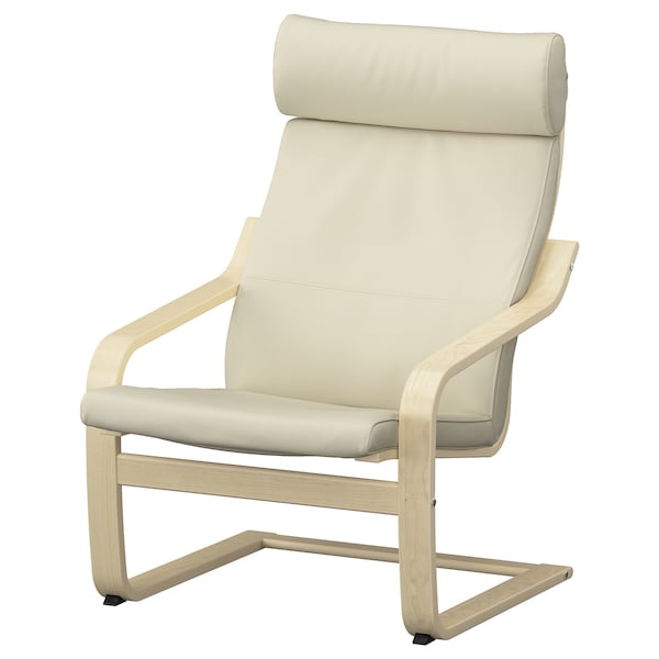 IKEA POÄNG armchair, birch veneer/Glose off-white Birch Veneer / Glose Off White, Ikea Ireland | 0645RXMDY