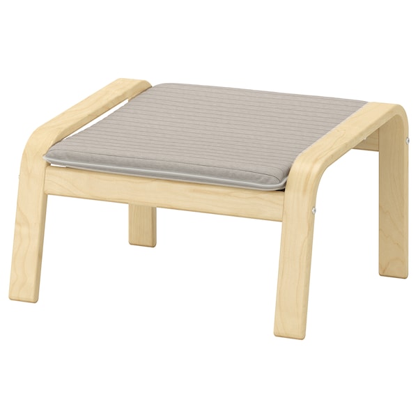 IKEA POÄNG ottoman Birch Veneer / Knisa Light Beige, Ikea Ireland | 1490GRTDF