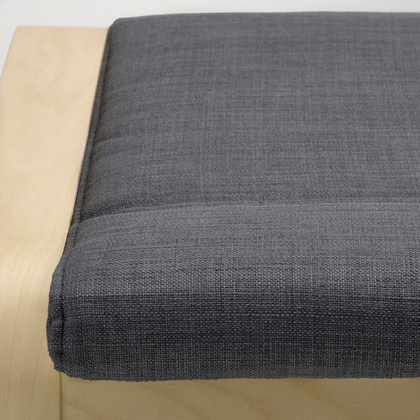 IKEA POÄNG ottoman Birch Veneer / Skiftebo Dark Gray, Ikea Ireland | 7864SDJKO