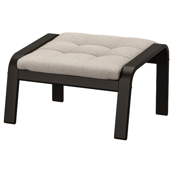 IKEA POÄNG ottoman Black / Brown / Gunnared Beige, Ikea Ireland | 8524XLTZS
