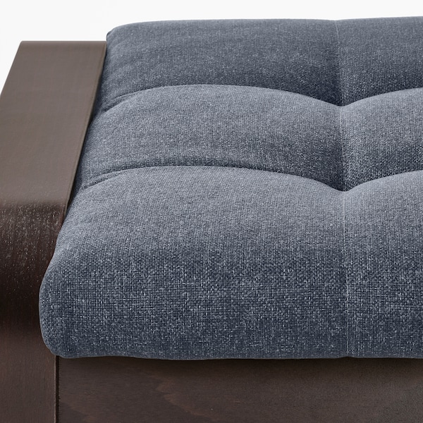 IKEA POÄNG ottoman Black / Brown / Gunnared Blue, Ikea Ireland | 8123FSKJQ