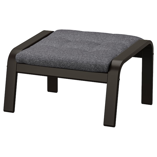 IKEA POÄNG ottoman Black / Brown / Gunnared Dark Gray, Ikea Ireland | 8076MYISC