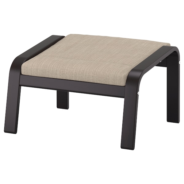 IKEA POÄNG ottoman Black / Brown / Hillared Beige, Ikea Ireland | 9531NRMWQ