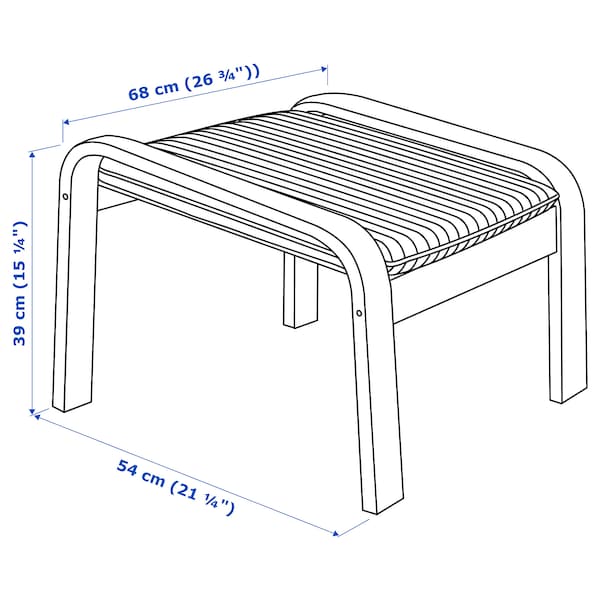 IKEA POÄNG ottoman Black / Brown / Knisa Black, Ikea Ireland | 9483FYRKZ