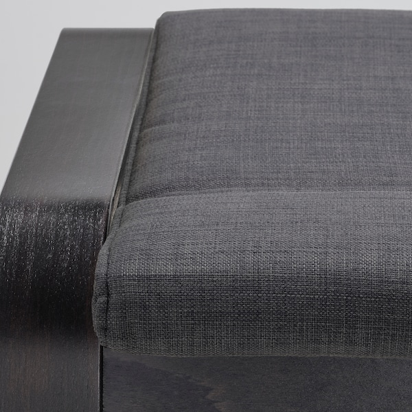 IKEA POÄNG ottoman Black / Brown / Skiftebo Dark Gray, Ikea Ireland | 0671DHKZN