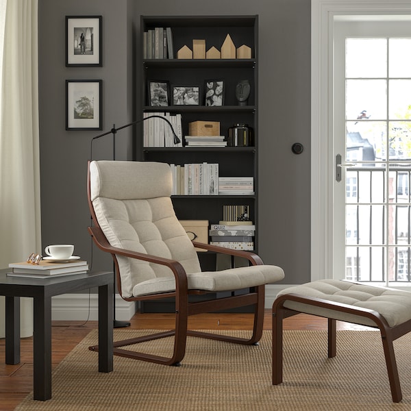 IKEA POÄNG ottoman Brown / Gunnared Beige, Ikea Ireland | 0127OFDUN