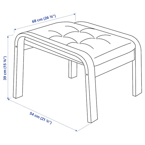IKEA POÄNG ottoman Brown / Gunnared Beige, Ikea Ireland | 0127OFDUN