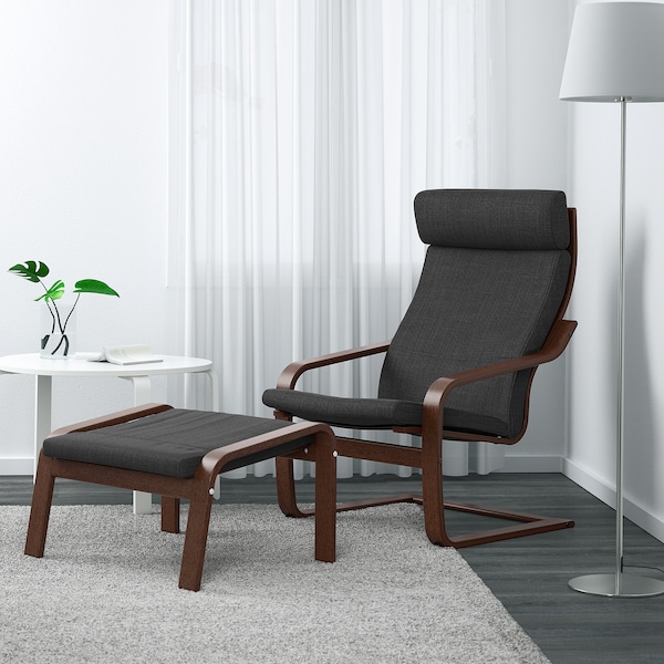 IKEA POÄNG ottoman Brown / Hillared Anthracite, Ikea Ireland | 5231WZHBI