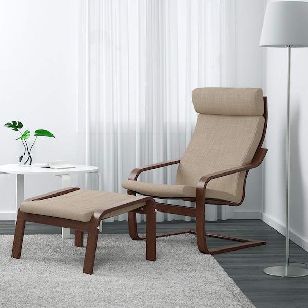 IKEA POÄNG ottoman Brown / Hillared Beige, Ikea Ireland | 9107RZEAO
