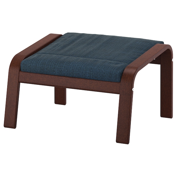 IKEA POÄNG ottoman Brown / Hillared Dark Blue, Ikea Ireland | 2307FLPHN